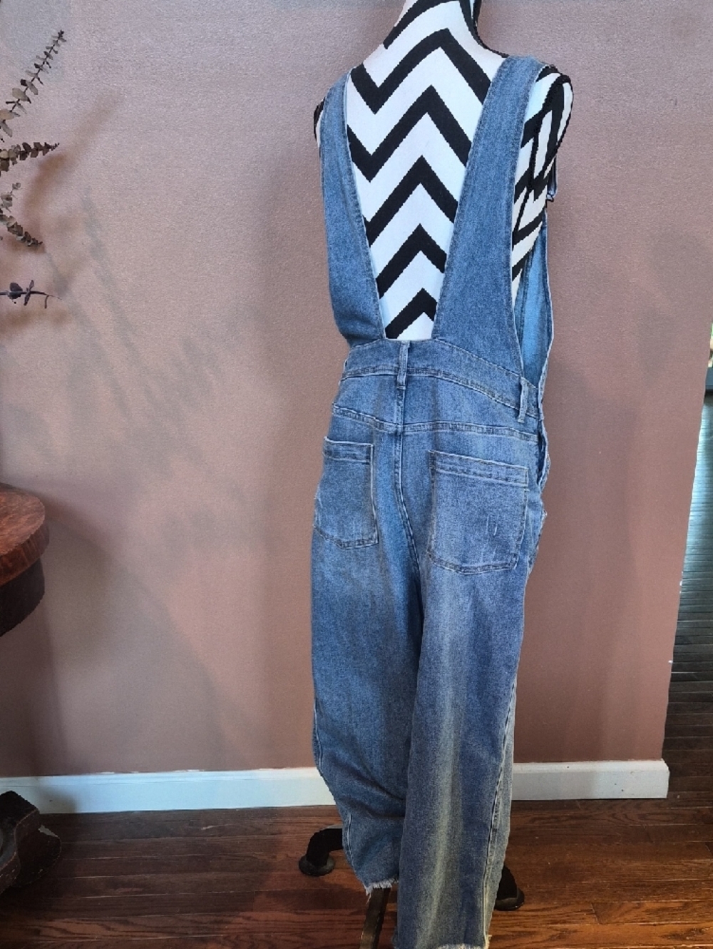 Classic Denim Overalls - Blue - Picture 3 of 8